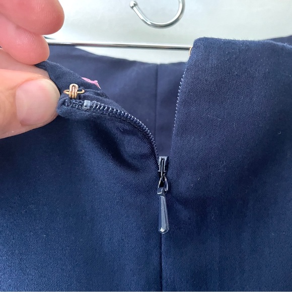 Lilly Pulitzer Mayfield Strapless Mini Dress Navy Starfish Seashell Size 4 - Picture 11 of 15